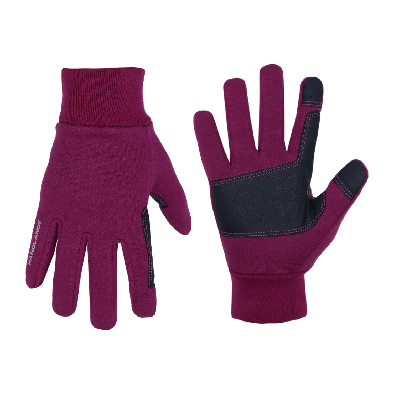 

HANDLANDY фиолетовые флисовые теплые подкладки сенсорный экран для бега зимние велосипедные перчатки для женщин