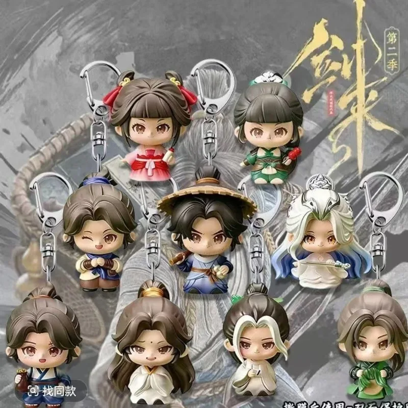 Sword of Coming Q Version Acrylic Keychain Anime Novel Character Chen Ping'an Ning Yao Pendant Backpack Key Ring Fans Gift