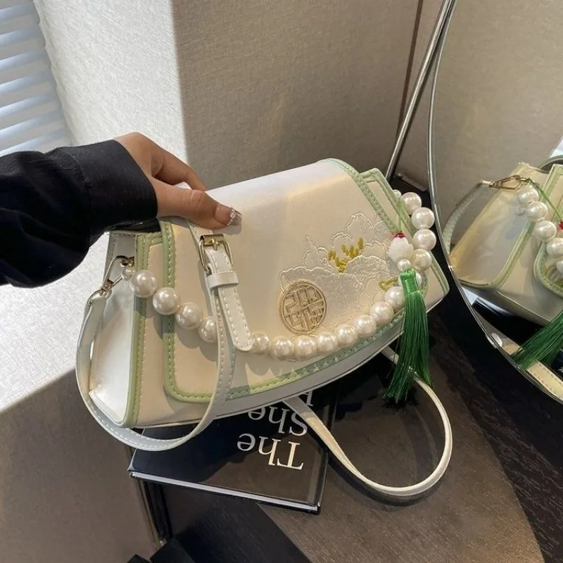 

Embroidery Shoulder Bag Fashionable Chinese Style Small Fresh Women's Messenger Bag Ancient Style Embroidery National Style Bag