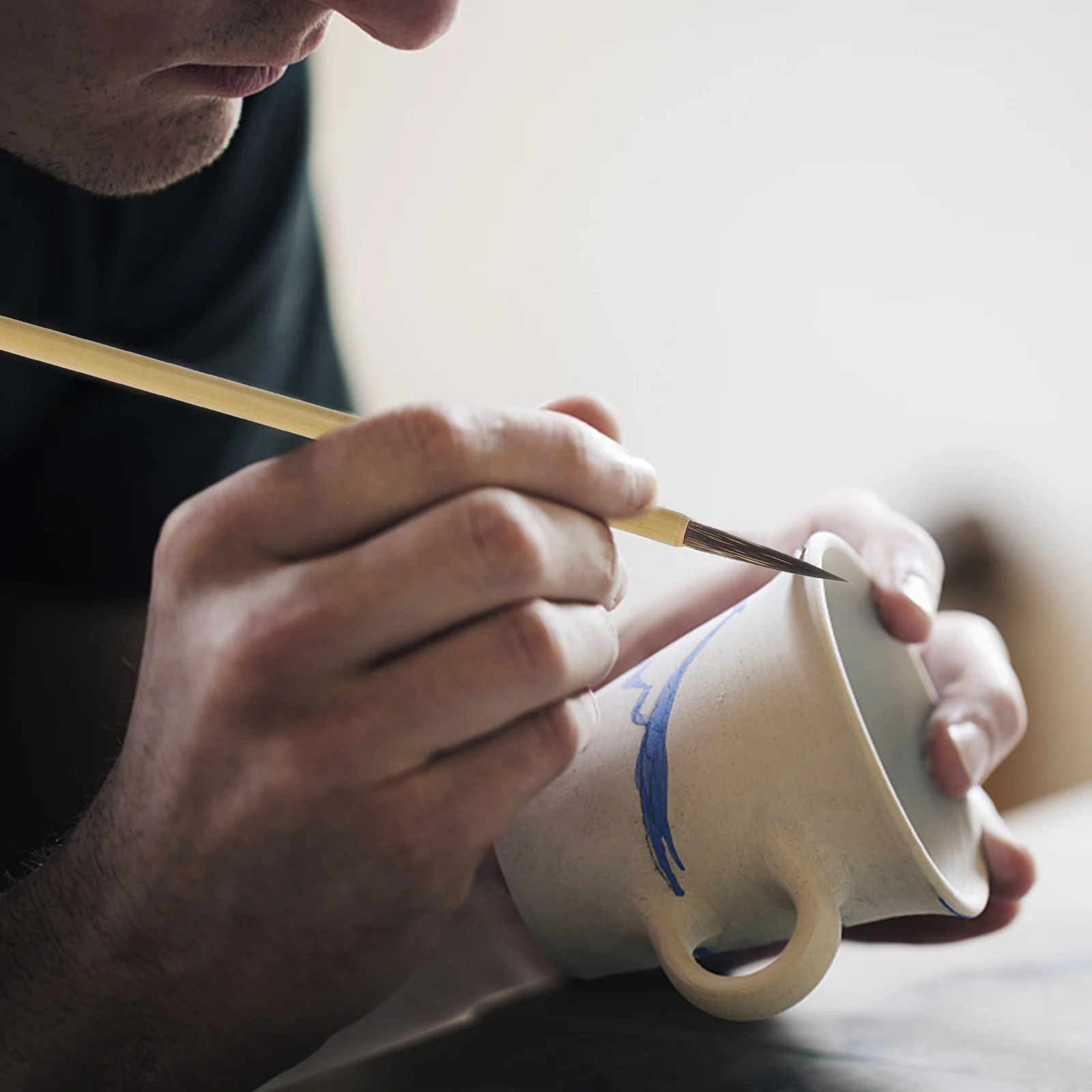 Color Painting Multi-Function Art Brush Fine Line Drawing Brush for Porcelain Watercolor Acrylic Stencil Small Projects Durable