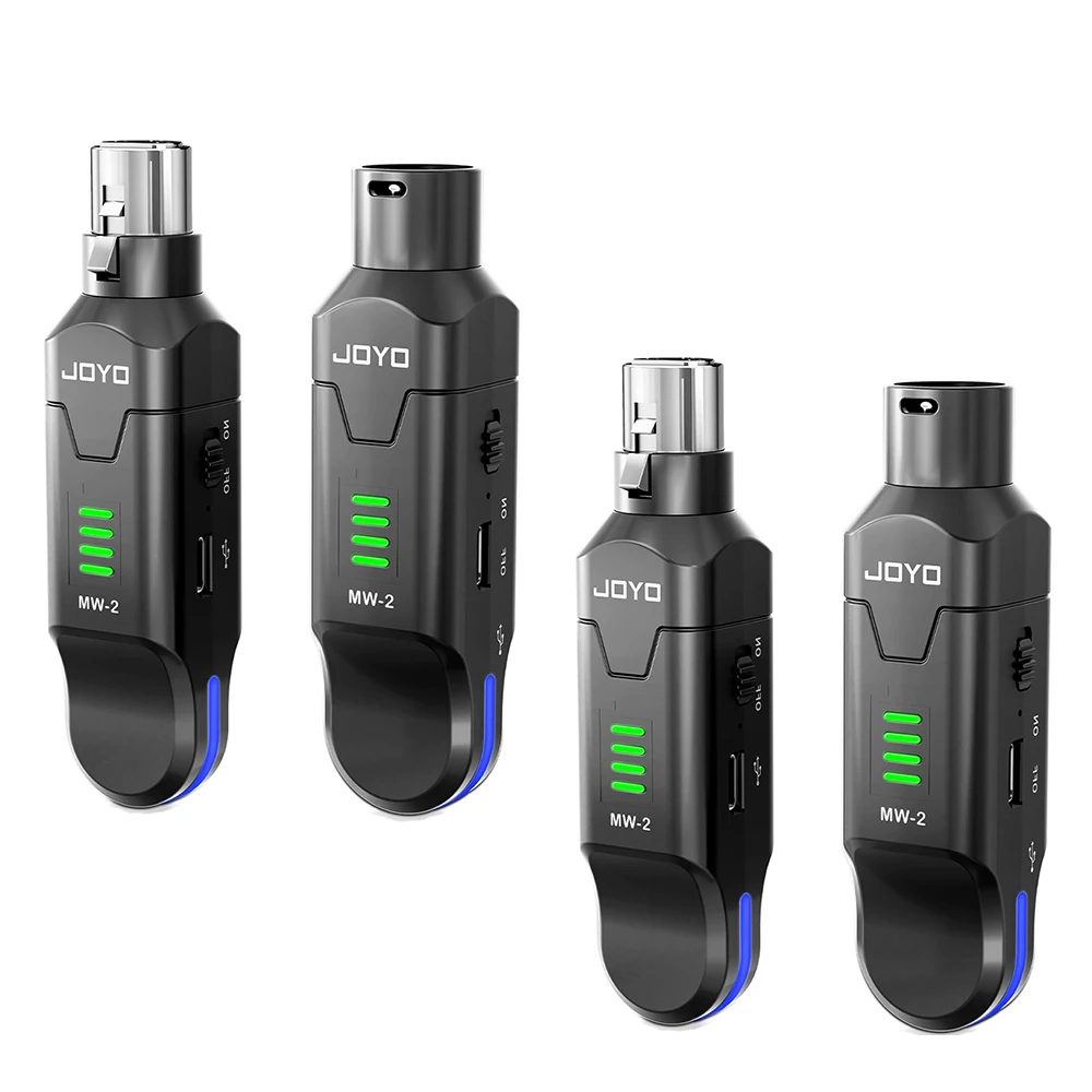 

2Pcs JOYO MW-2 Wireless Microphone System Auto Frequency Hopping Wireless Transmitter Receiver for Moving-coil & Condenser Mic