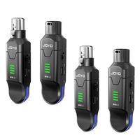 2Pcs JOYO MW-2 Wireless Microphone System Auto Frequency Hopping Wireless Transmitter Receiver for Moving-coil & Condenser Mic