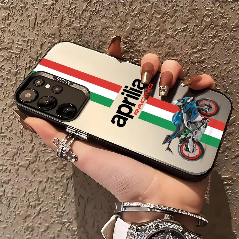Motorcycle A-Aprilia Phone Case for Samsung Galaxy S26 S25 S24 S23 S22 S21 S20 Note20 Plus Ultra Colorful Silver Cover view 4