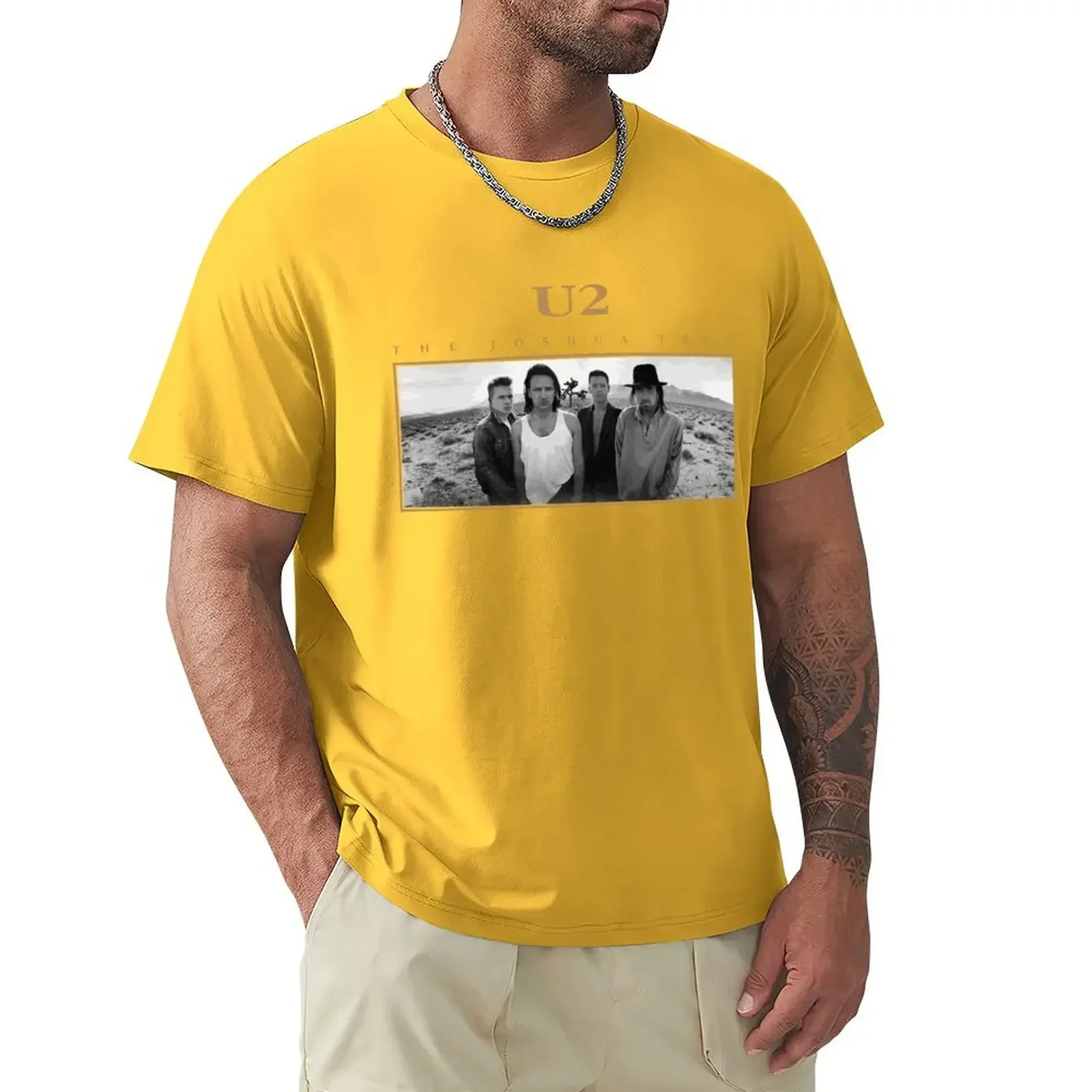 تي شيرت The Joshua Tree صيفي عتيق Rock U2 بأكمام قصيرة تي شيرت للأولاد بتصميم على الإنترنت