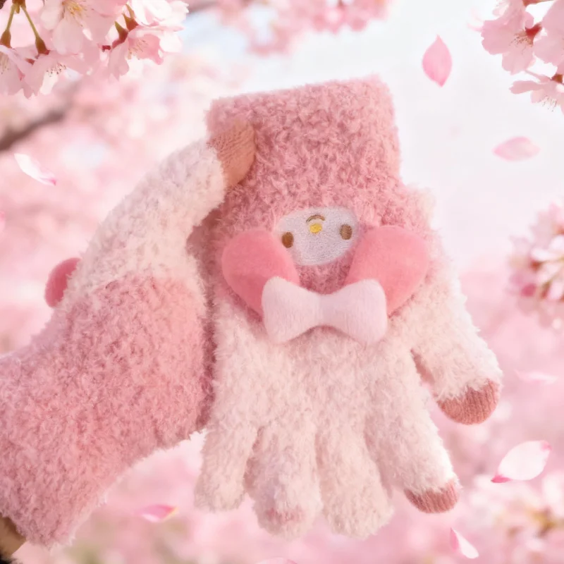 قطعتان (زوج واحد) 4 ألوان للاختيار من بينها، قفازات دافئة وباردة مقاومة للشتاء، لطيفة، متوافقة مع شاشة اللمس، قطيفة، سميكة، أساسية لركوب الدراجات، قفازات دافئة، هدية رائعة للعطلات