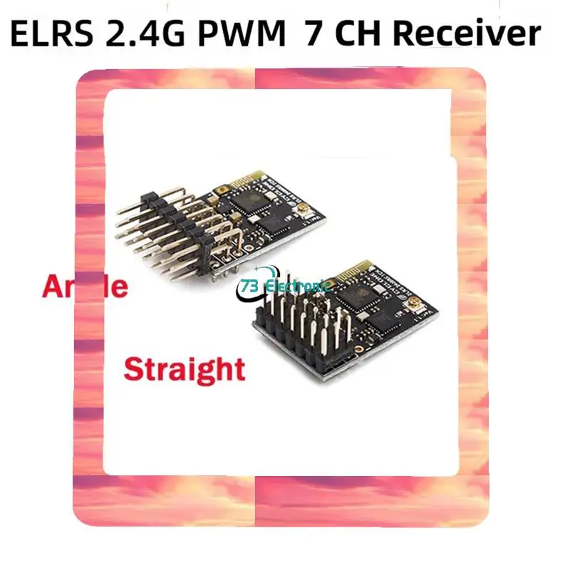 تسليم 24 ساعة ELRS 2.4G 7CH PWM استقبال Expresslrs RX 2400RX PWM/CRSF بروتوكول لطائرة RC FPV بدون طيار الثابتة الجناح كوادكوبتر