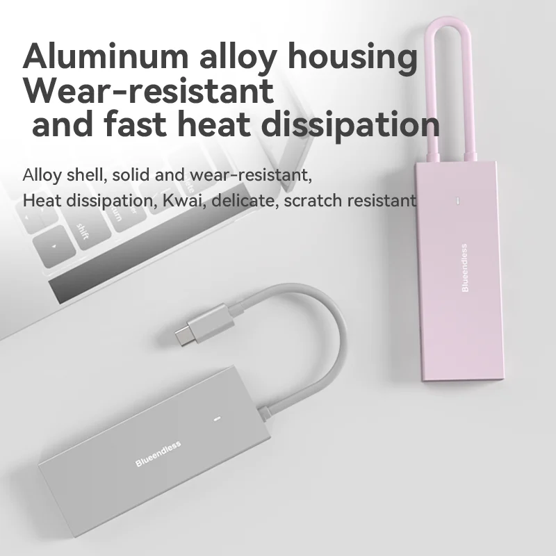 Blueendless 7 in 1 Ports Type C Adapter 4K 60HZ usb3.0 to Splitter Port USB C HUB USB-C Type C 3.1 for MacBook Accessori image 4