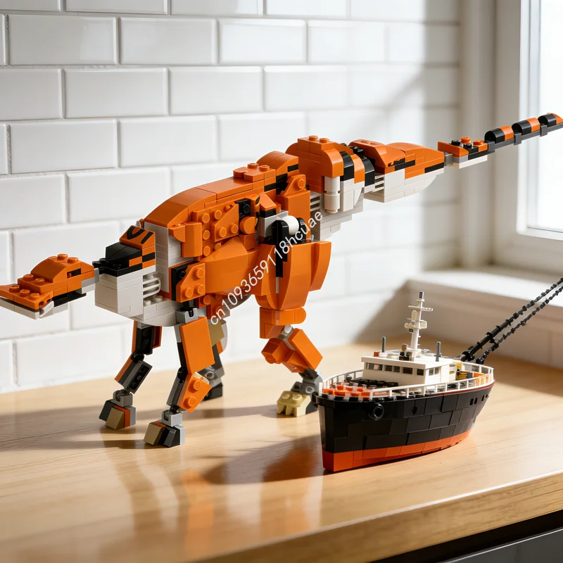 

Набор строительных блоков MOC Creator 3 в 1: Модель Шантунгозавра Гигантуса, 315 деталей, развивающая игрушка, архитектурный конструктор, рождественский подарок для детей