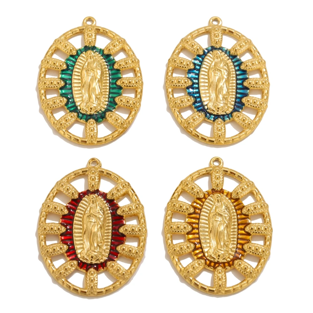 

1PCS Mother Saint Virgin Mary Charms Pendant for DIY Religious Christian Talisman Women Chain Jewelry Making Supplies Wholesale