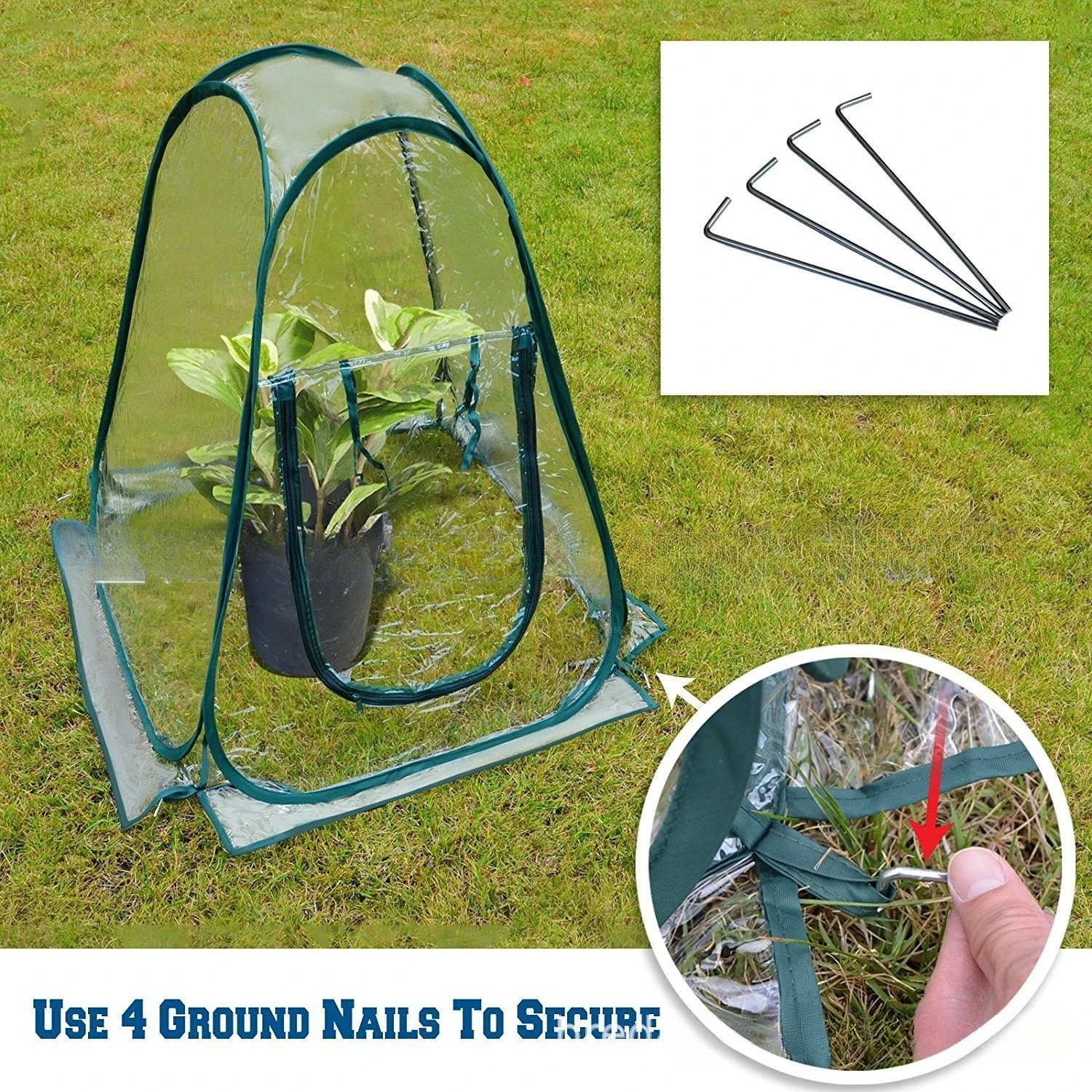 Foldable PVC Mini Greenhouse Garden Cover for Plants Portable Growing Tent