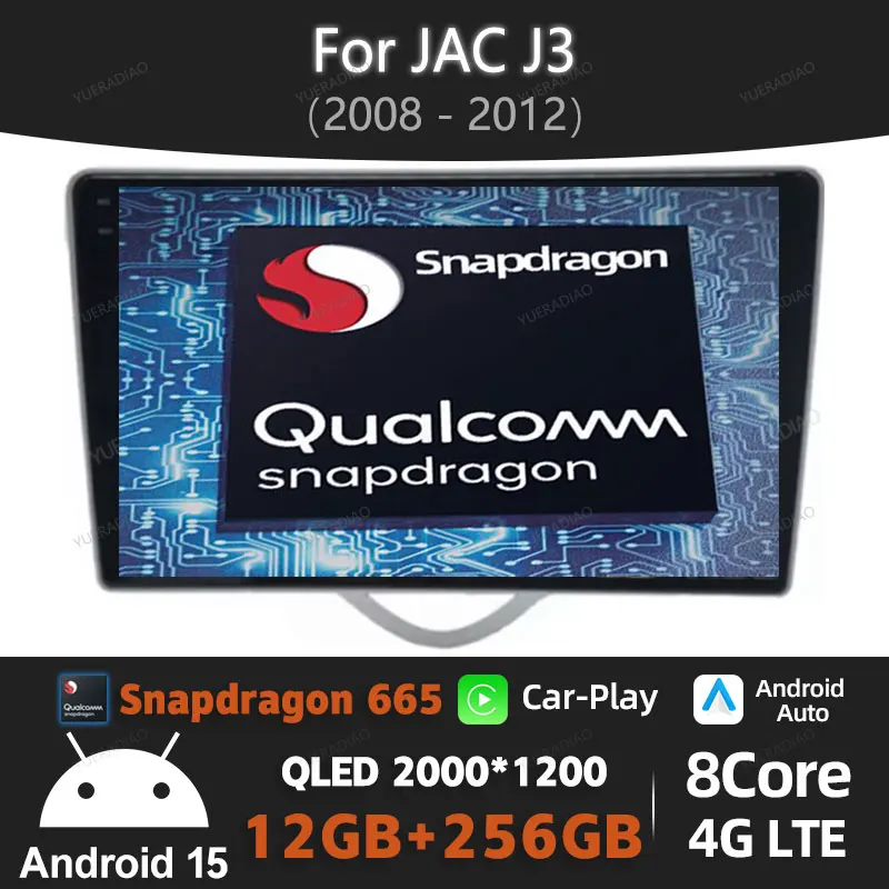 

Android 15 Car Radio For JAC J3 2008 - 2012 Multimedia Video Player GPS NAVI Head Unit BT 4G LTE 5G WIFI 2DIN Qualcomm QLED