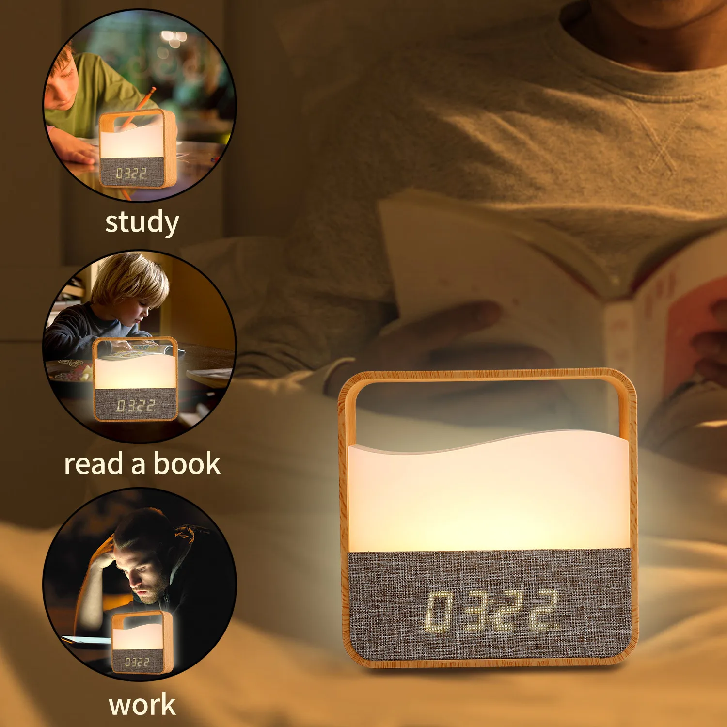 

LED Night Light Bedside Rechargeable Desk Lamp Bedroom Baby Feeding Eye Protection Sleep Children's Room Lights Table Lamp