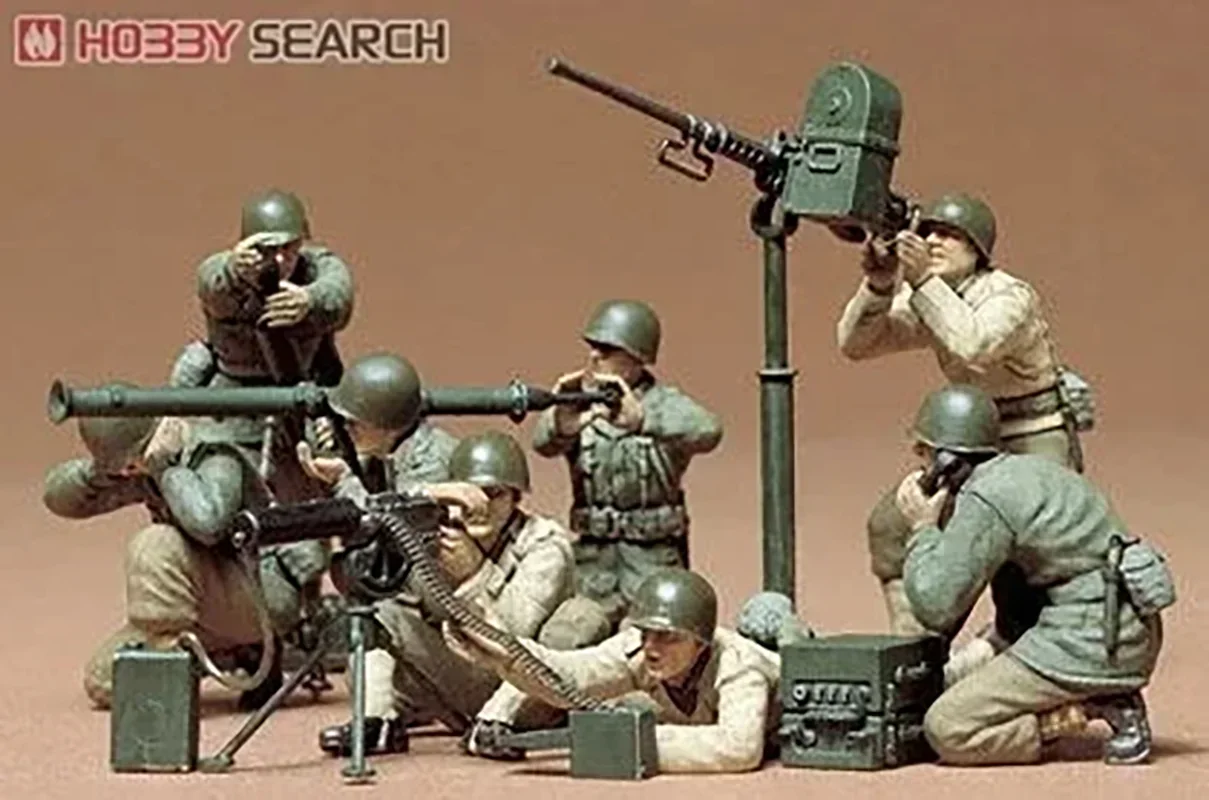 

Tamiya 35086 1/35 U.S. Gun Mortar Team Set Military Miniatures – Static Assembly Model Kit for Adults Hobby DIY Toys