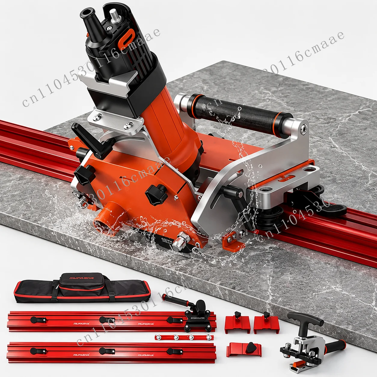 900 watt electric water-cooled tile cutter 90 ° 45 ° large flat rail cutter, 2000 mm manual and electric tile cutting tools