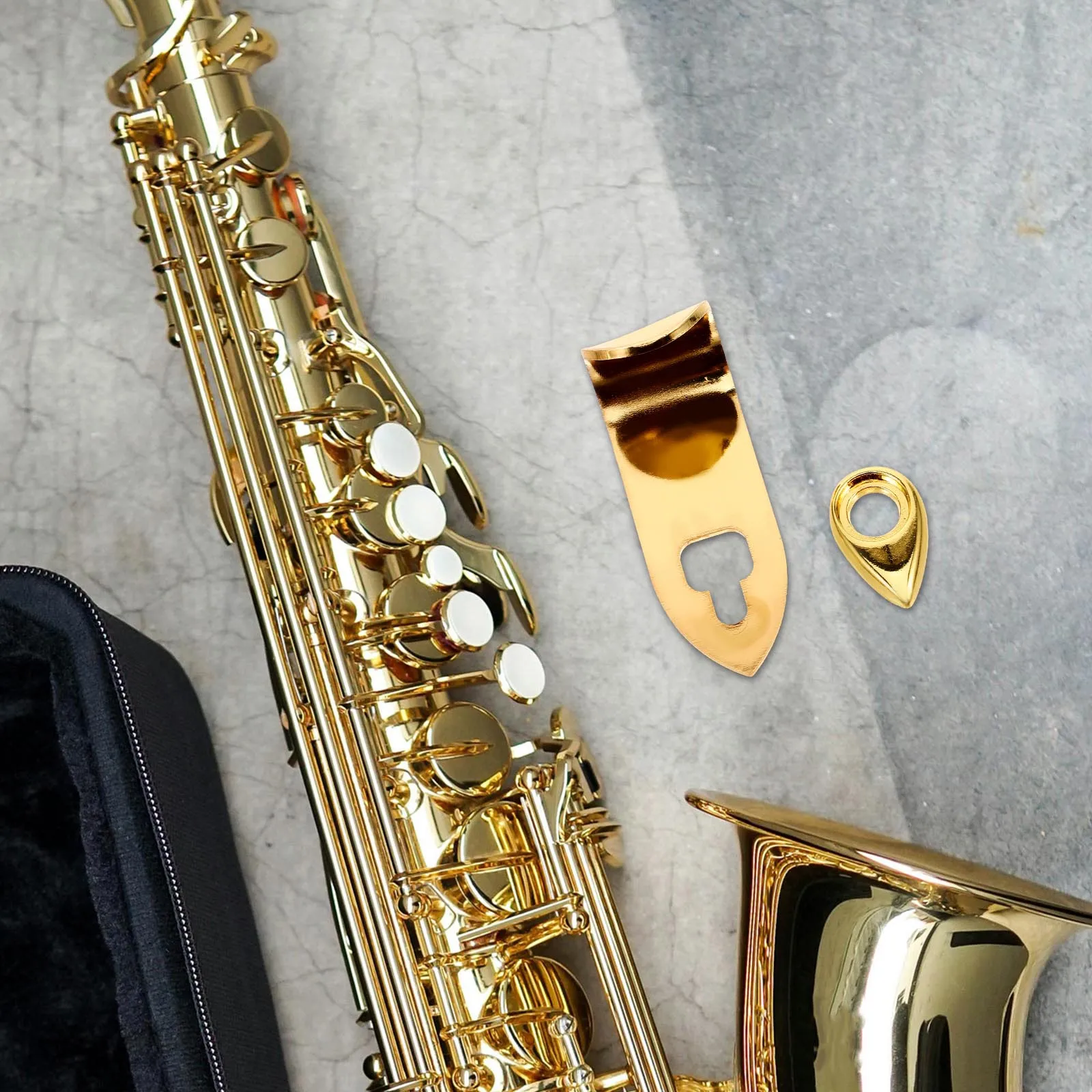 

Metal Saxophone Thumb Rest Hook Replacement for Alto Tenor Wood Instruments Durable Smooth Comfort Support Finger Parts Strong