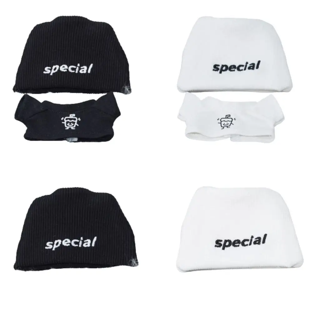 

Doll's Clothes Sports Casual Suit Cartoon 17cm Cotton Dolls Clothes Knitted Hats Plush Doll Hat Girls Toys