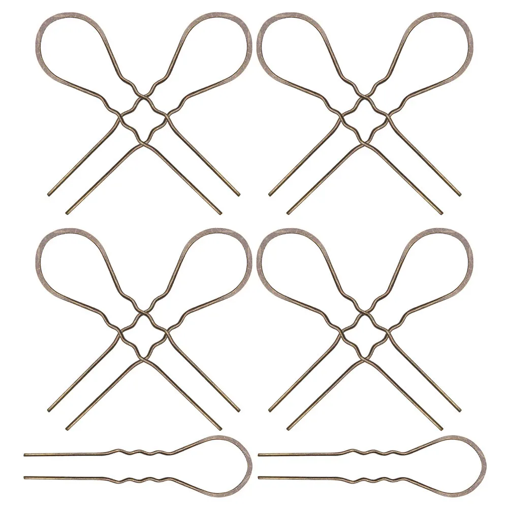 

10Pcs Metal U Shaped Hairpins Ancient Bronze Vintage Bobby Pins Hair Clips Wavy Hair Stick for Women Girls Non-Slip