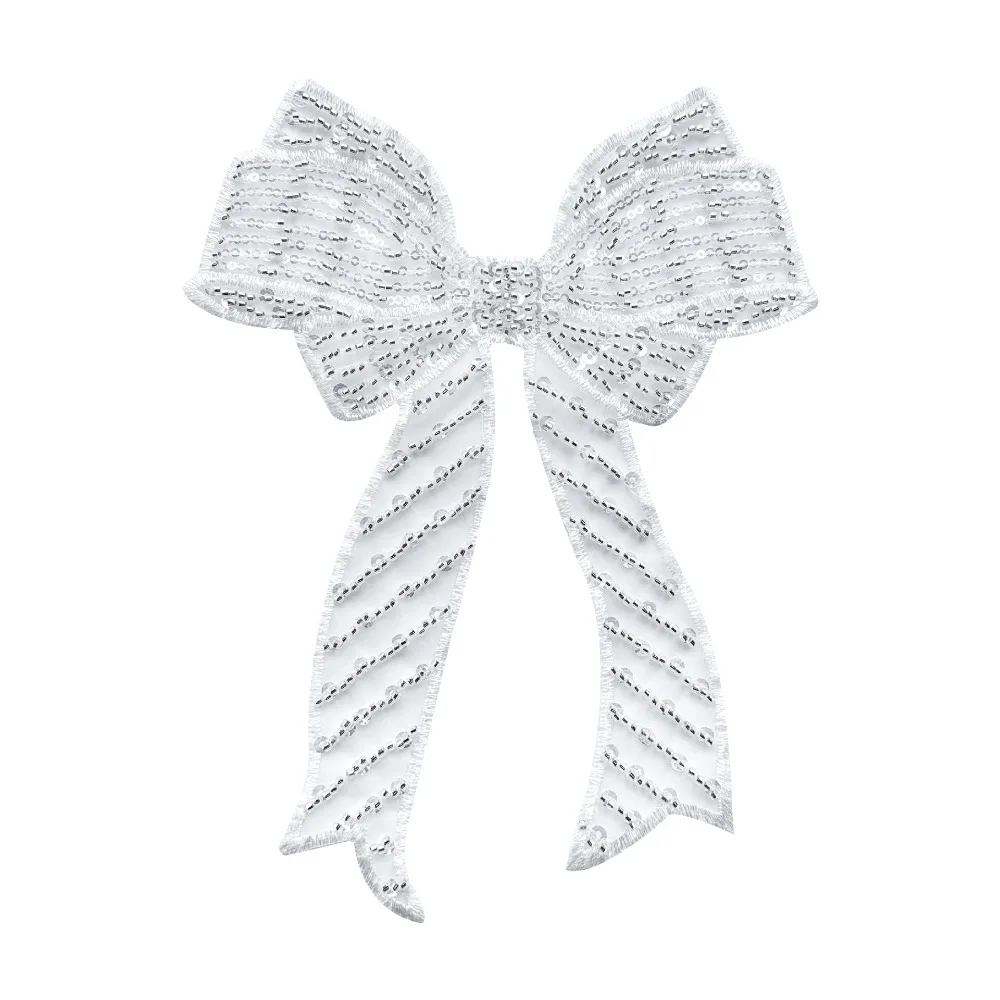 New Bow Sequin Clothing Flower Accessories Fashion Clothing Accessories White Brooch Accessories Chest Flower