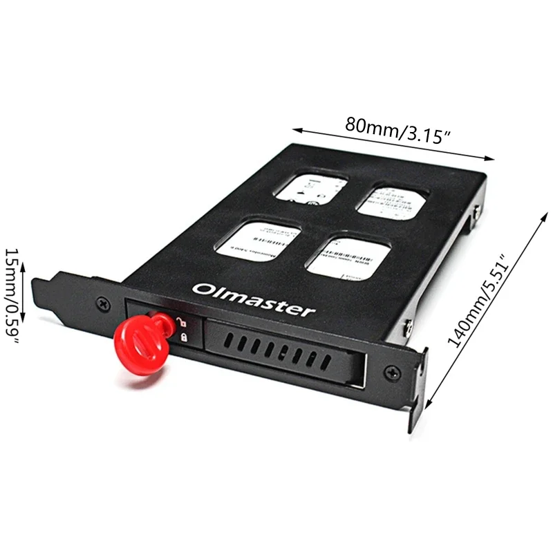 Olmaster MR-9100 Suporte para adaptador rígido HDD SSD 2,5 polegadas