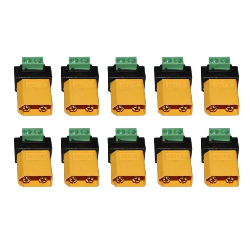 B84B-XT60 Male To 2-Pin Converter For FPV Balance Solar Panel Power Extension-10Pcs XT60 To 2-Pin Terminal Connector
