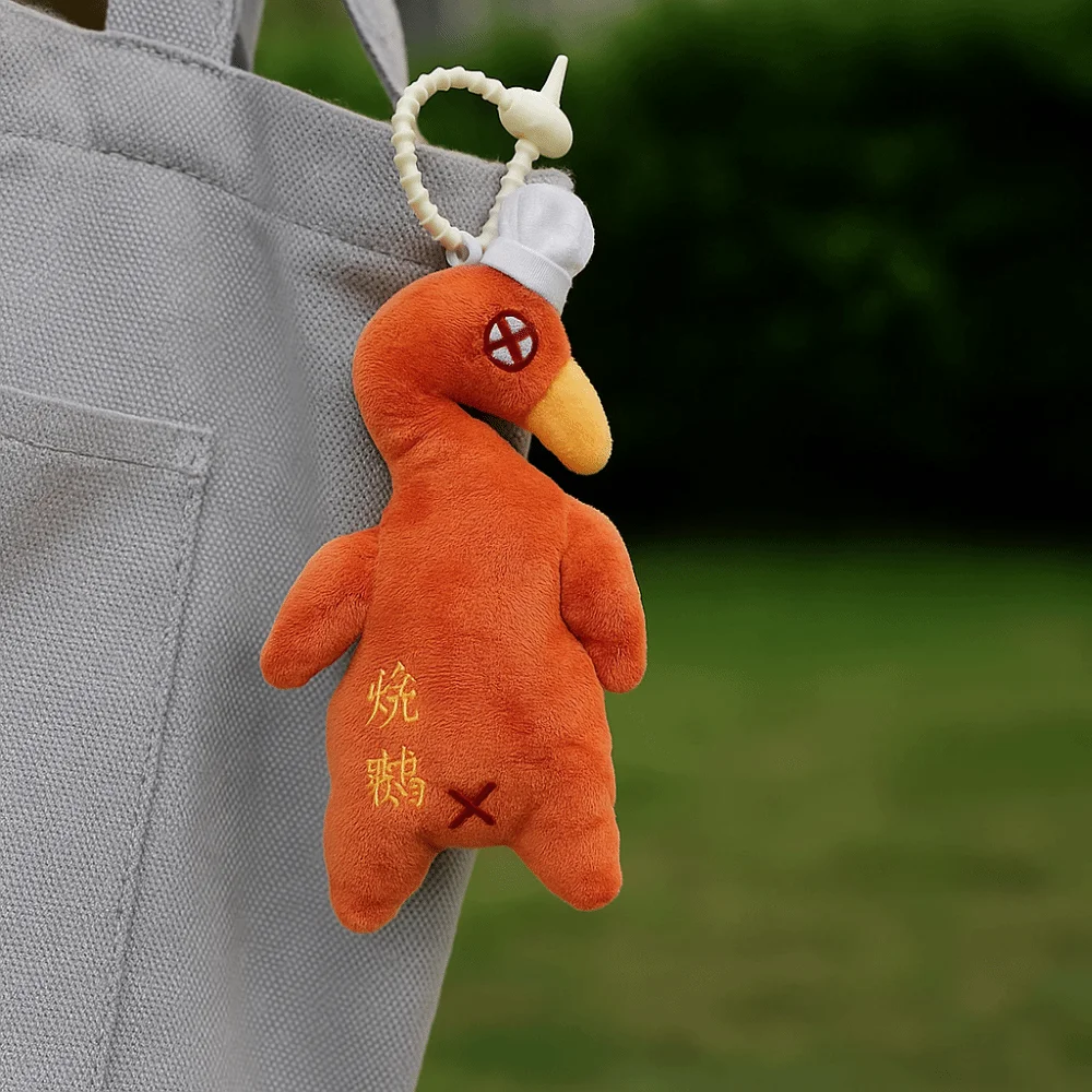 Collezione di portachiavi per anatra arrosto in cotone PP. Comodo portachiavi per anatra arrosto, ornamenti appesi, ciondolo per borsa con animali di peluche