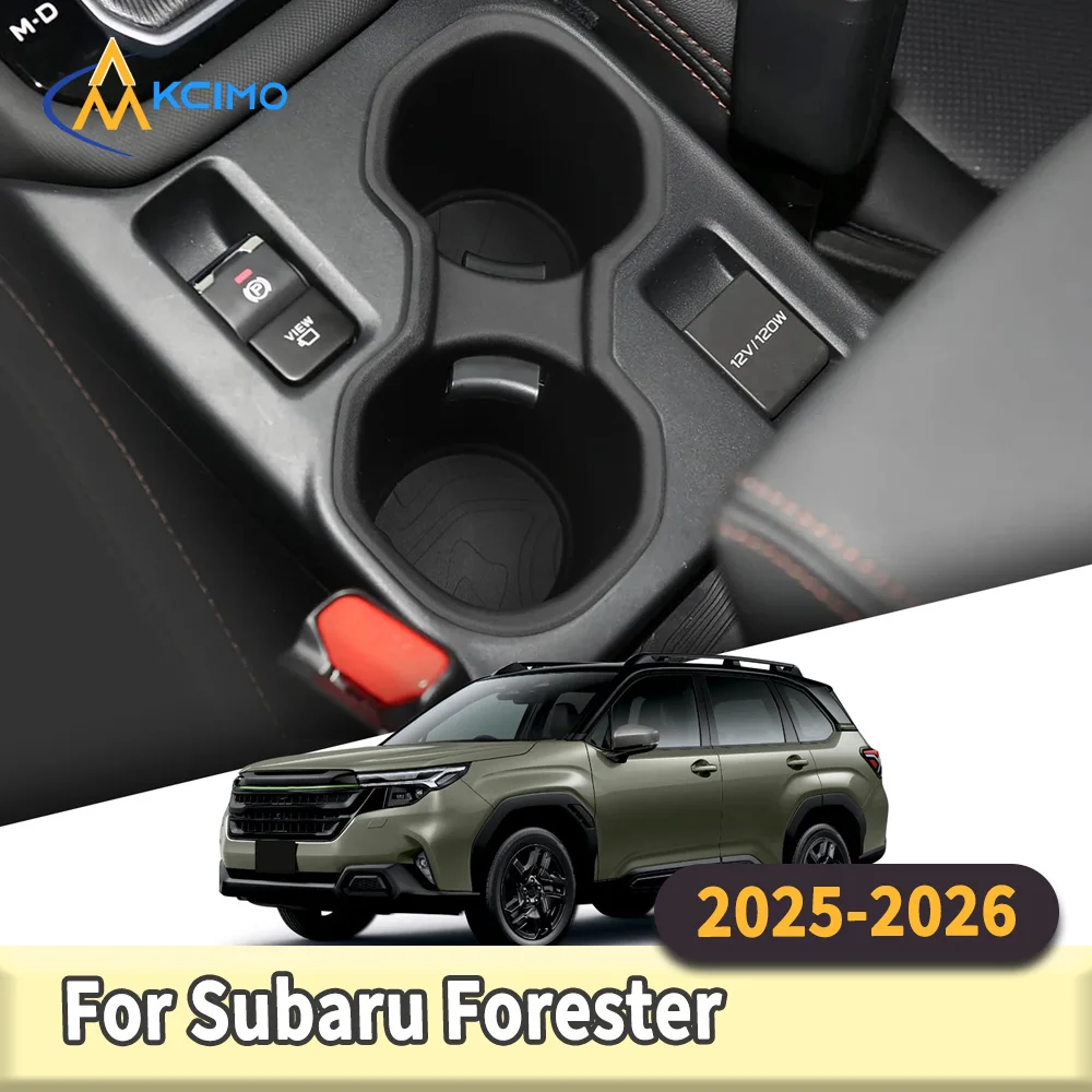 

Амортизирующий подстаканник для Subaru Forester 2025-2026, вставка коробки для стакана с водой из ТПЭ, аксессуар для внутреннего органайзера для уборки