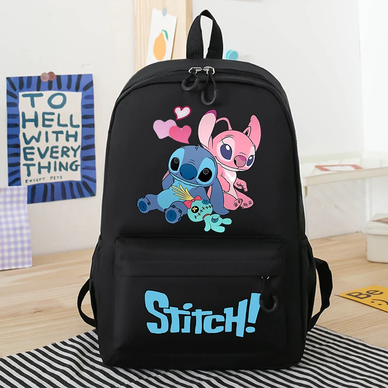 Lilo&stitch plecak damski Disney dzieci tornister Cartoon Anime nastolatek dziewczyna chłopiec Bookbag plecak studencki torba Mochila