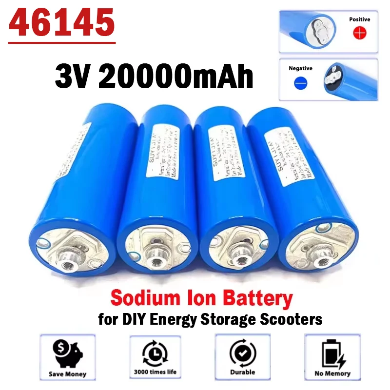 Recarregável Lithium Ion Battery para Scooters, 3V 20Ah, Grau A, SIB Low-Temperature Cell, DIY Energy Storage, 46145