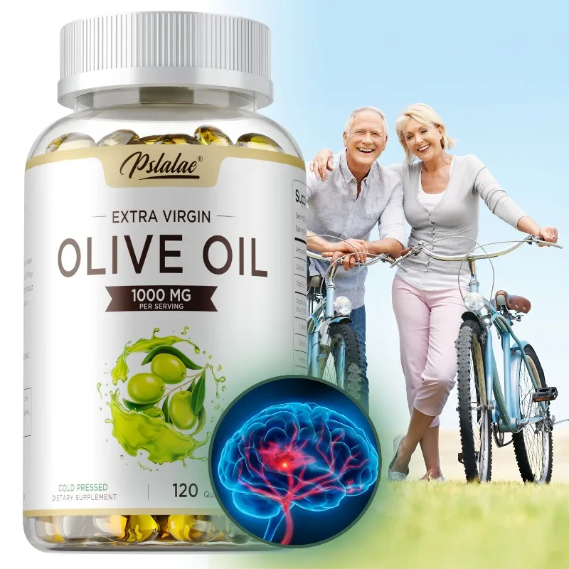 Olive Oil Capsules 1000MG - Promote Blood Circulation, Supports Brain, Heart and Cardiovascular Health, Boosts Cellular Energy