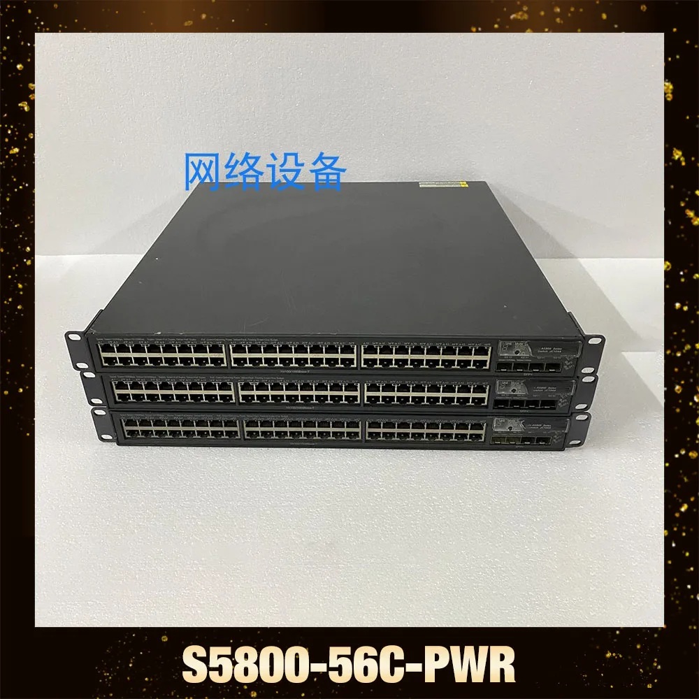 1pcs For H3C S5800-56C-PWR  JC104A 48 port Gigabit POE power supply 4-port 10G SFP+switch