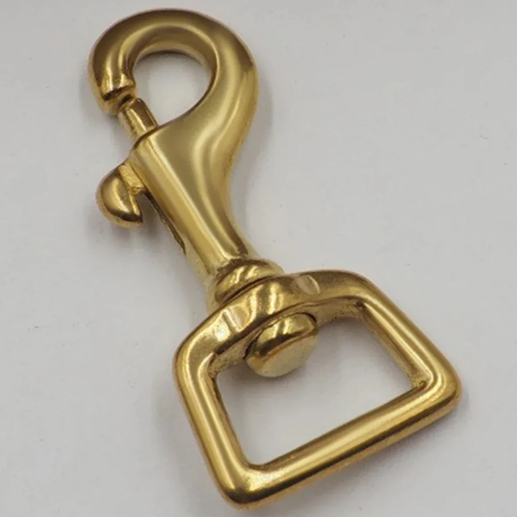 Lobster Clasp Trigger Clips Swivel Eye Bolt Snap Hook Buckles Brass for Craft DIY Handbag Strap Belt Keychain Holder Pet Leashes
