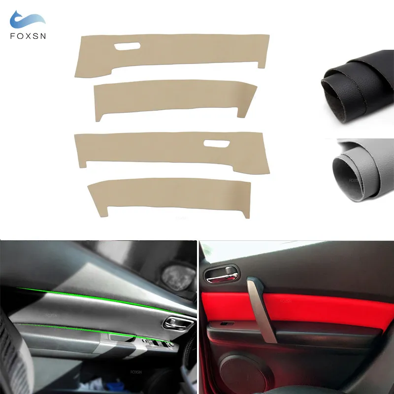 

For Mazda 6 2009 2010 2011 2012 2013 2014 2015 4pcs Microfiber Leather Car Interior Door Panel Cover Trim Accessories