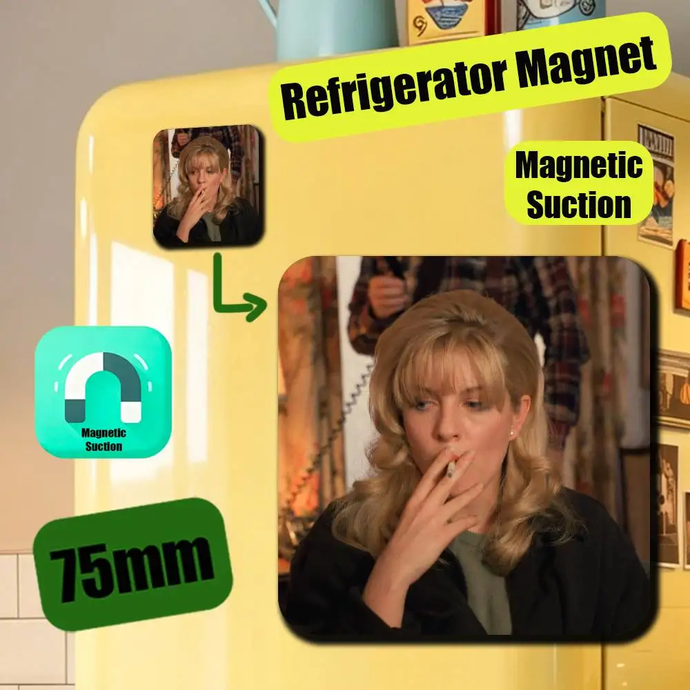 Metal Icebox Cabinet Custom For Twin Peaks Laura Palmer Sheryl Lee Refrigerator Magnets Decoration Gift Fridge Magnetic