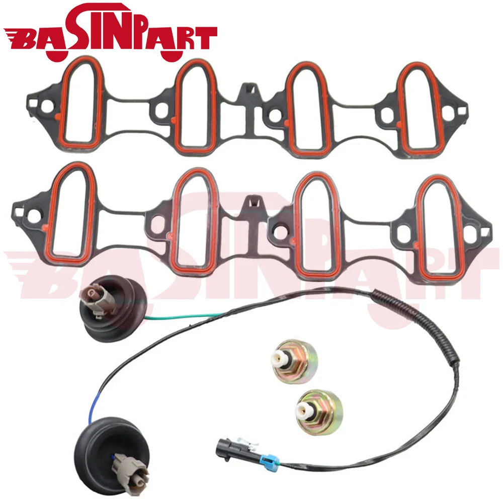 12601822 89060413 Knock Sensor Wire Harness w Intake Manifold Gasket For GMC Yukon Envoy XL 1500 2500 For Cadillac For Hummer H2