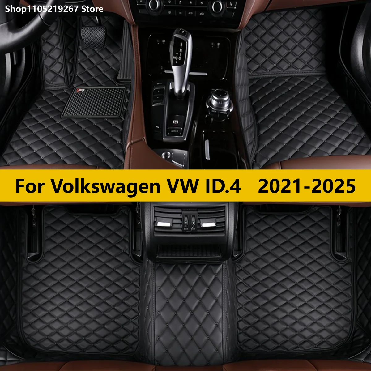 ل Volkswagen VW ID4 X ID.4 X 2021-2025 الحصير سيارة مخصصة غطاء السجاد السيارات الملحقات الداخلية وسادة واقية أجزاء #1