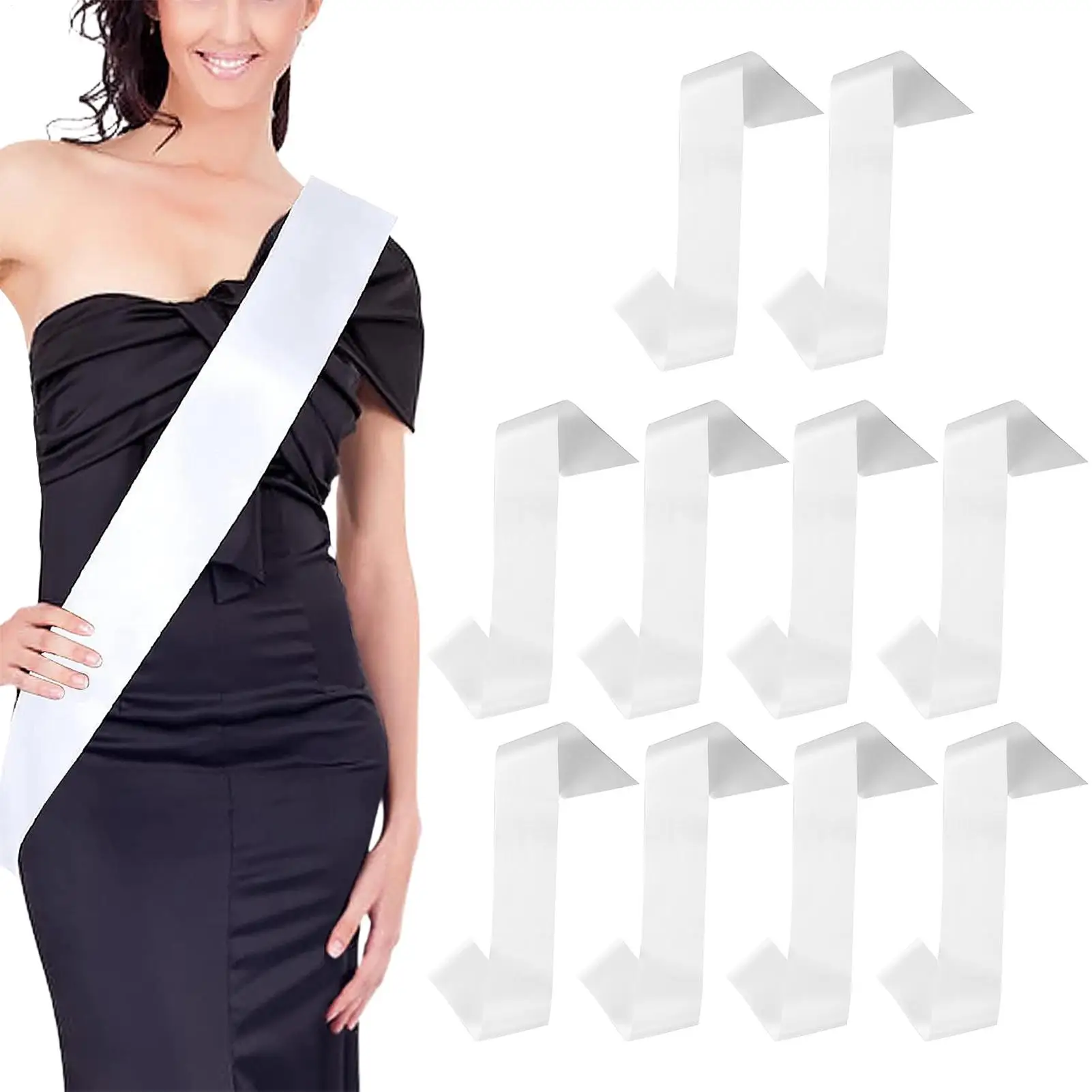 

Blank Sash Gathering Party Belt Wide Satin Decoration Blank Shoulder Sash For Prom Party Homecoming Pageant Accessories