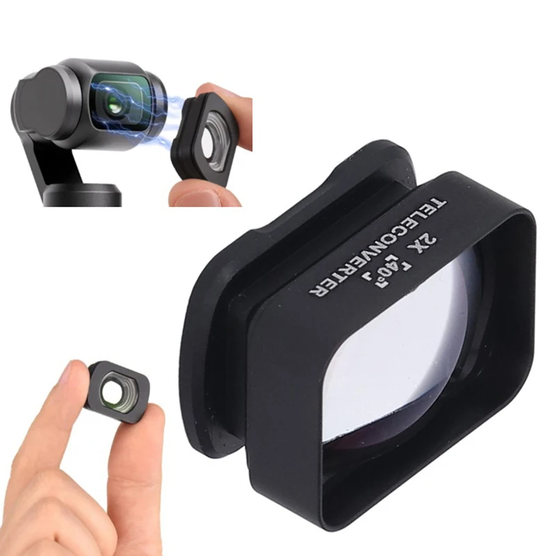 

2-кратный объектив с увеличением для Pocket 3, телеобъектив для фотосъемки на большие расстояния, портативный магнитный фильтр для объектива Pocket 3