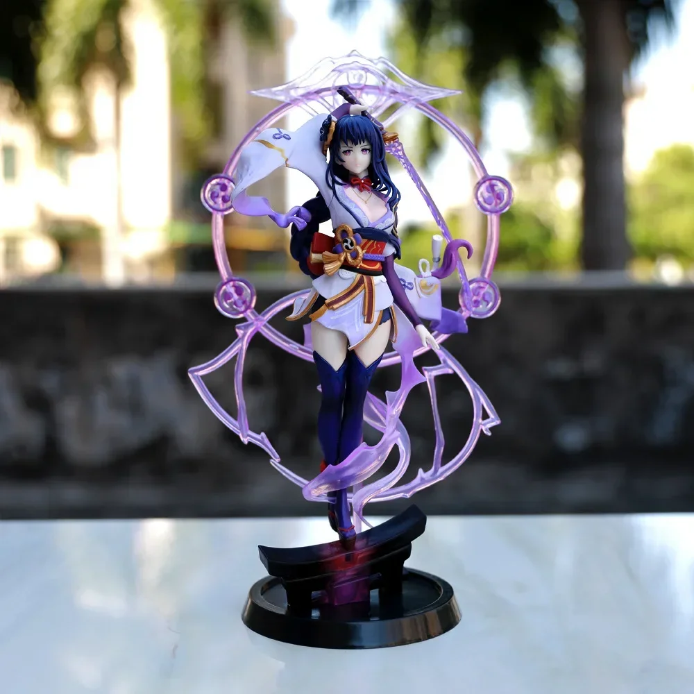 

30cm Hot Genshin Impact Anime Figure Raiden Shogun Action Figure Kawaii Car Decoration Figurine Collection Model Doll Toys Gift