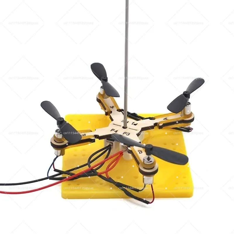 STEM Four-Rotor Model DIY Assembly Kit Motor Propeller Set for Kids Science Learning
