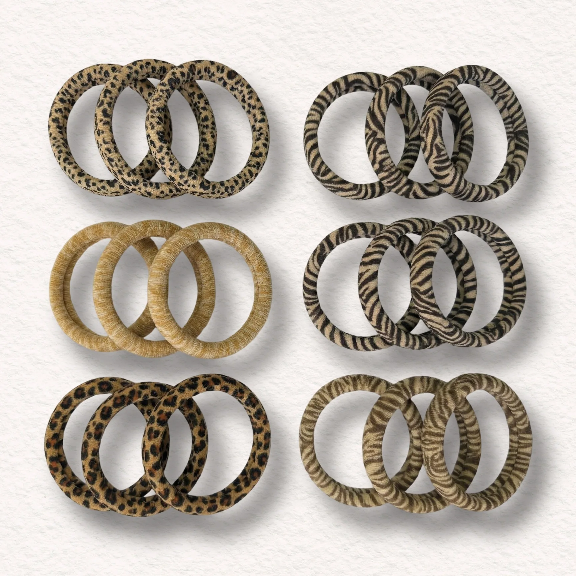 100PCS/LOT  European and American Hot-Selling Leopard Print Hair Ties for Women High Elasticity Ponytail Elastics Hair Bands