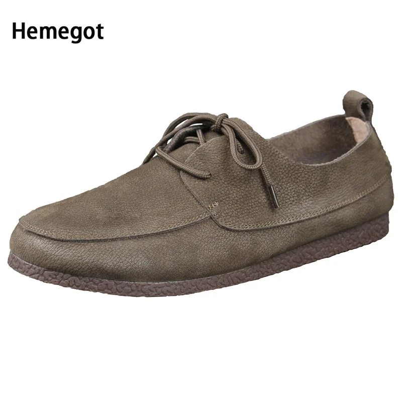 Zapatos informales de cuero con cordones para hombre, mocasines transpirables de suela suave, zapatos Retro hechos a mano, novedad de primavera