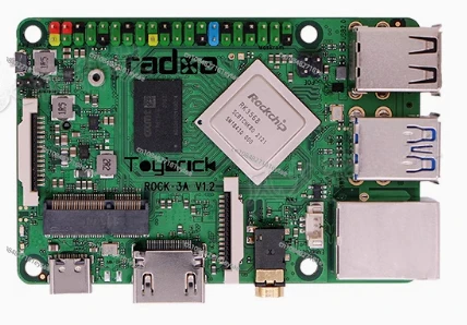 Radxa Development Board ROCK 3A RK3568 4-core CPU SBC, GPU, NPU, and HDMI with 4K Output,Single Board Computer