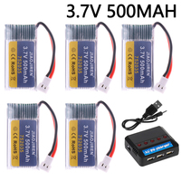 3.7V 500mAh 752035 Lipo Battery with Charger For H107 H31 KY101 E33C E33 RC Drone Helicopter Spare Parts 3.7V 1S Battery XH2.54