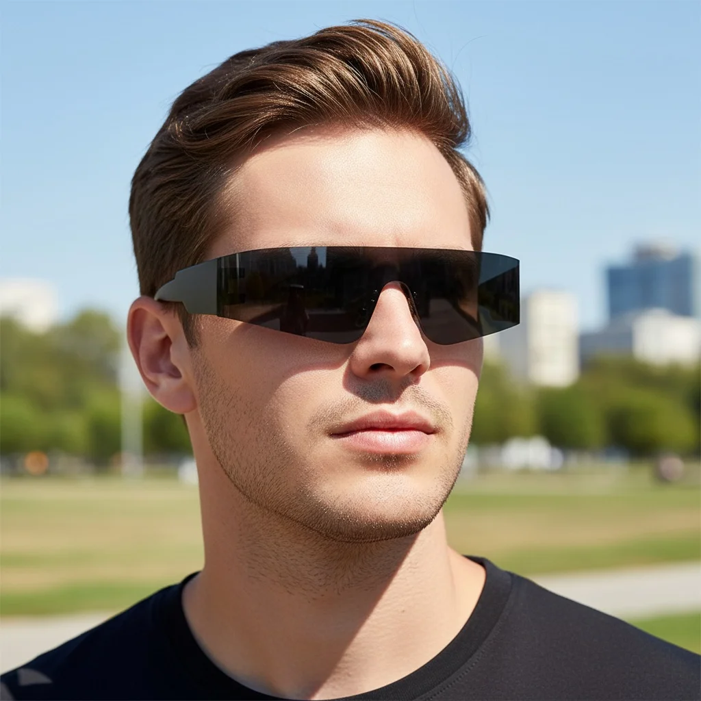 Y2k Sonnenbrille Hip Hop Mode trendige Sonnenbrille Outdoor Reiten Sonnenbrille Sonnenschutz gegen UV-Strahlen 20138 – Detail 3