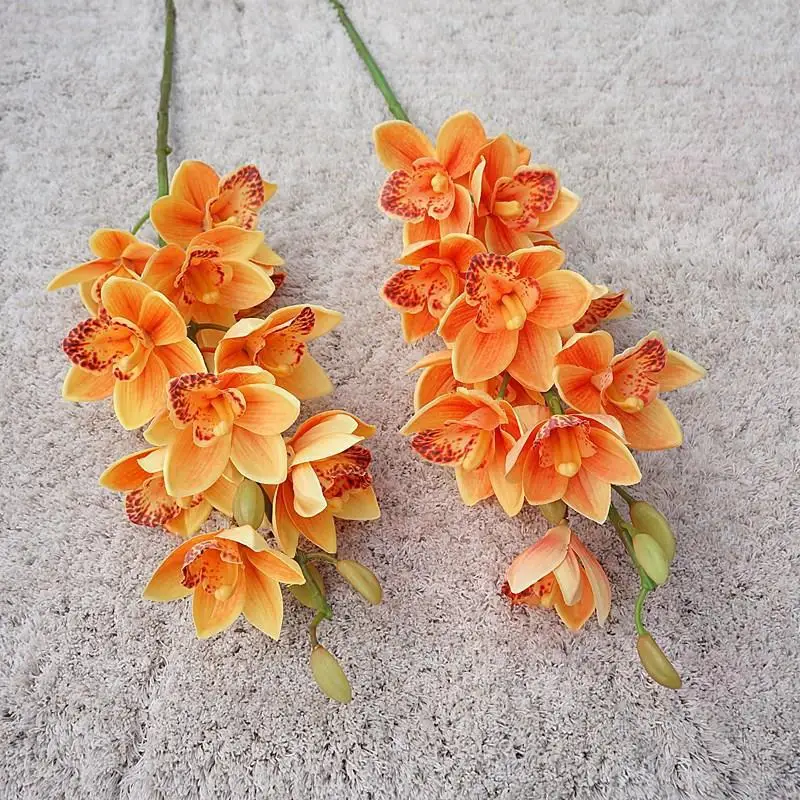 NEW Artificial Orchid Branch Flower Real Touch Fake Flowers for Home Party Photography Decor Wedding Room Table Decoration