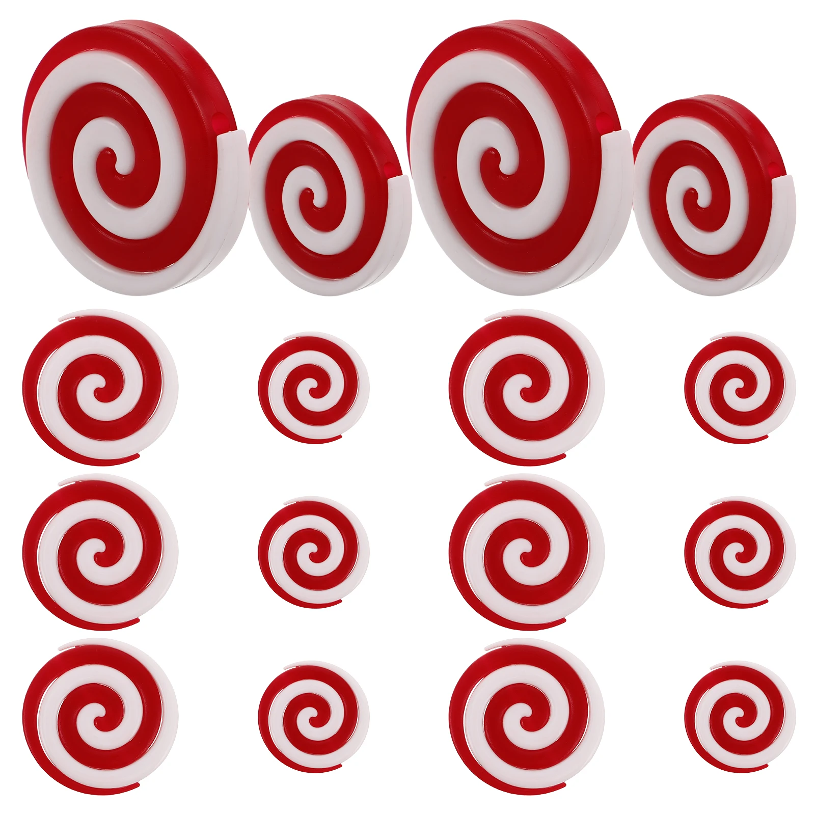 

20pcs Candy Decorations Swirl Lollipop Acrylic Simulated Hanging Charms Cute Christmas Tree Ornaments Party Wedding Decor Xmas