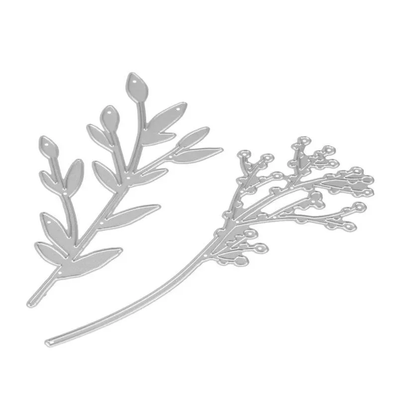 2pcs/set Branches DIY Metal Cutting Dies Scrapbooking Album Photo Decorative Embossing Crafts Paper Card