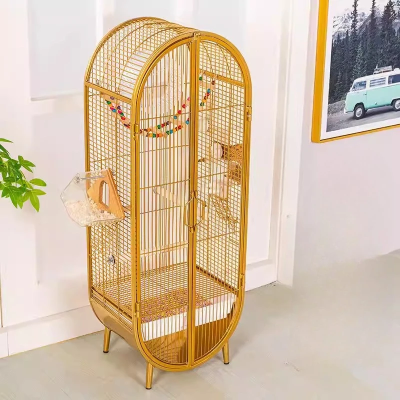

Accessories Lovebird Bird Cages Cockatiel Quail Pigeon With Stand Bird Cages Indoor Flight Luxury Jaula Loros Bird Supplies