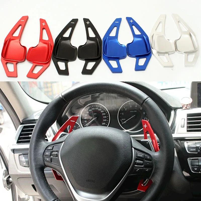 

2Pcs Aluminum Car Steering Wheel Paddle Shifter Gear Shift Shifter Extension For BMW 1 2 3 4 5 6 7 X1 X2 X4 X5 X6 i8 F10 F30 F18