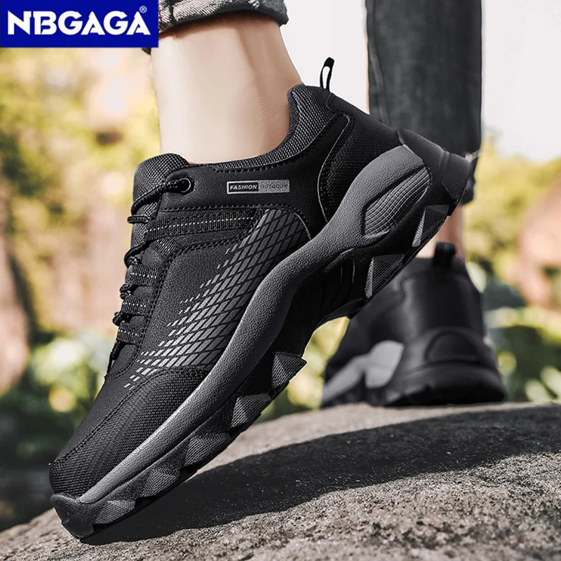 

Мужская противоскользящая походная обувь, дышащие треккинговые мужские износостойкие кроссовки на шнуровке для альпинизма